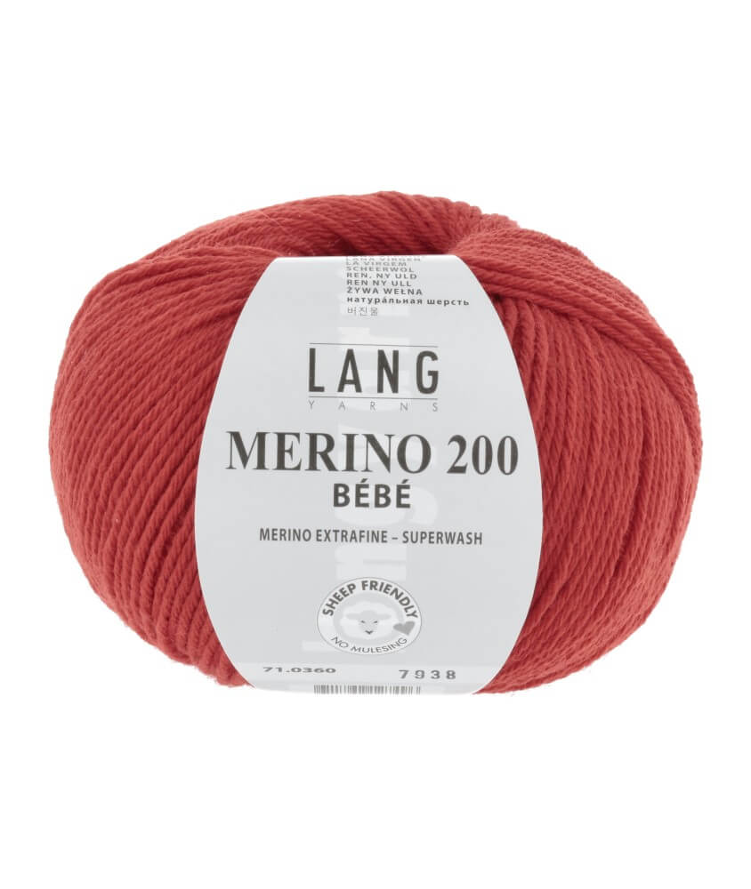 Pelote de laine à tricoter pour layette MERINO 200 BEBE - Lang Yarns