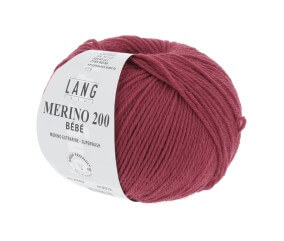 Pelote de laine à tricoter pour layette MERINO 200 BEBE - Lang Yarns