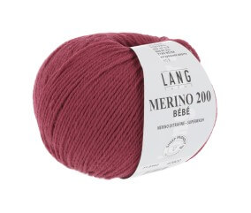 Pelote de laine à tricoter pour layette MERINO 200 BEBE - Lang Yarns