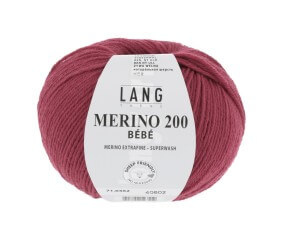 Pelote de laine à tricoter pour layette MERINO 200 BEBE - Lang Yarns