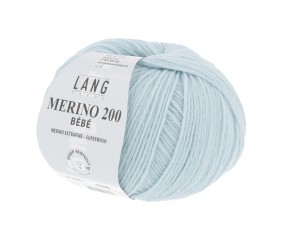 Pelote de laine à tricoter pour layette MERINO 200 BEBE - Lang Yarns