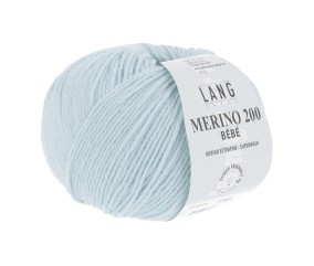 Pelote de laine à tricoter pour layette MERINO 200 BEBE - Lang Yarns
