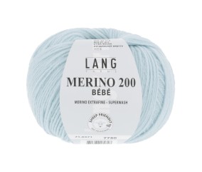 Pelote de laine à tricoter pour layette MERINO 200 BEBE - Lang Yarns