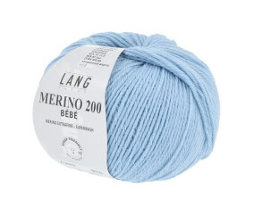 Pelote de laine à tricoter pour layette MERINO 200 BEBE - Lang Yarns