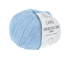 Pelote de laine à tricoter pour layette MERINO 200 BEBE - Lang Yarns