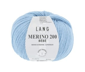 Pelote de laine à tricoter pour layette MERINO 200 BEBE - Lang Yarns