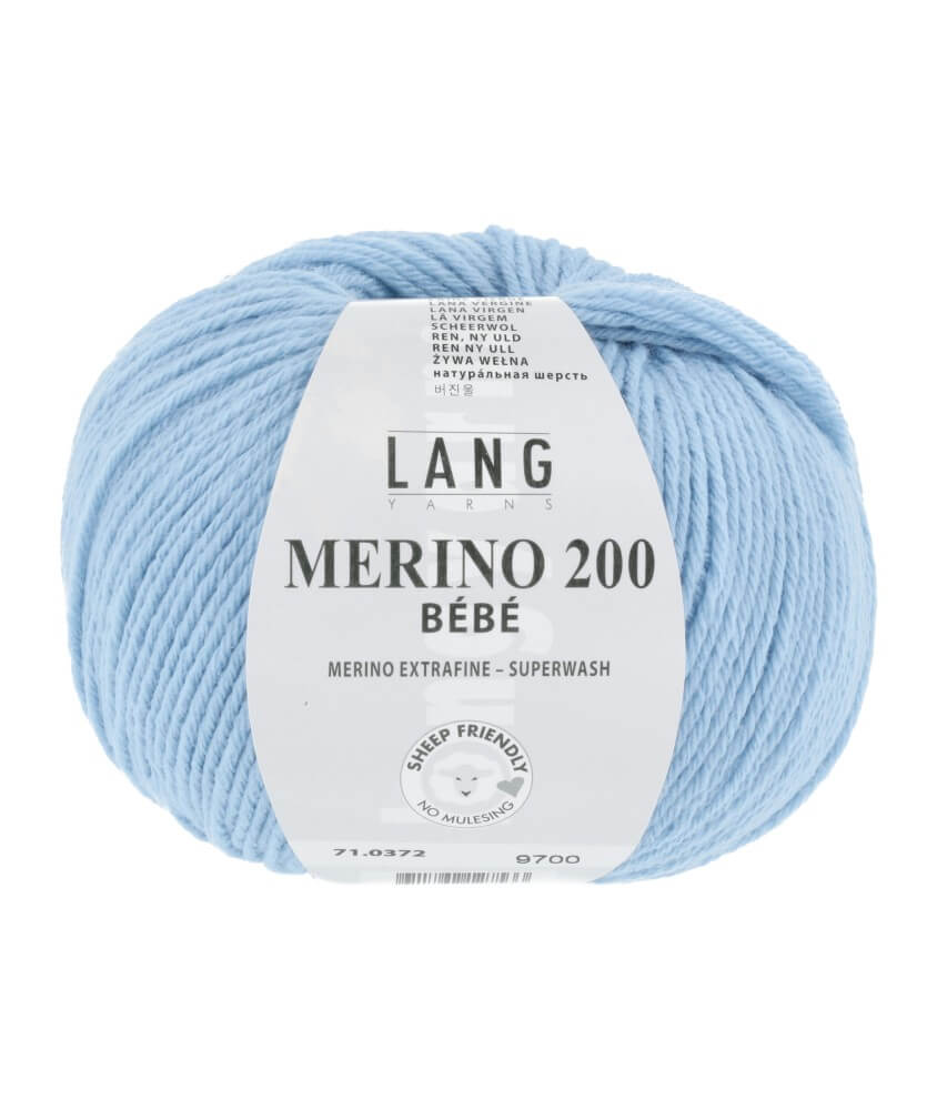Pelote de laine à tricoter pour layette MERINO 200 BEBE - Lang Yarns