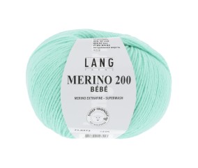 Pelote de laine à tricoter pour layette MERINO 200 BEBE - Lang Yarns
