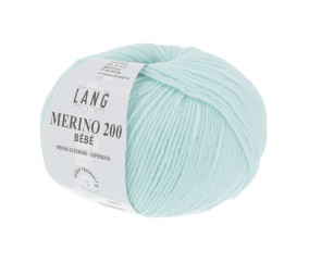 Pelote de laine à tricoter pour layette MERINO 200 BEBE - Lang Yarns