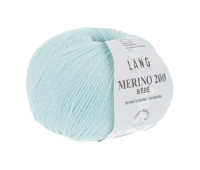 Pelote de laine à tricoter pour layette MERINO 200 BEBE - Lang Yarns