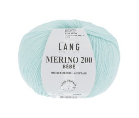 Pelote de laine à tricoter pour layette MERINO 200 BEBE - Lang Yarns