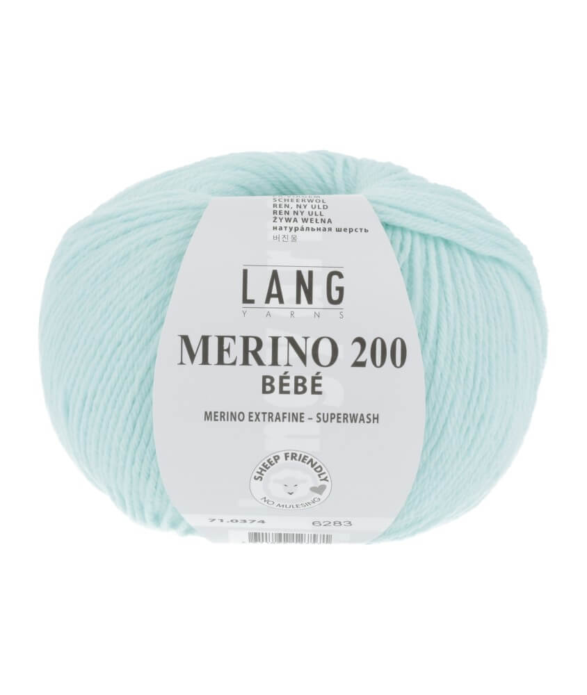 Pelote de laine à tricoter pour layette MERINO 200 BEBE - Lang Yarns
