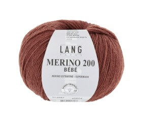 Pelote de laine à tricoter pour layette MERINO 200 BEBE - Lang Yarns