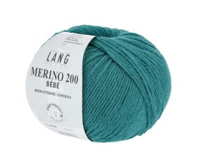 Pelote de laine à tricoter pour layette MERINO 200 BEBE - Lang Yarns