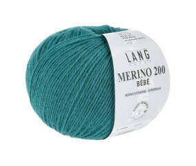 Pelote de laine à tricoter pour layette MERINO 200 BEBE - Lang Yarns