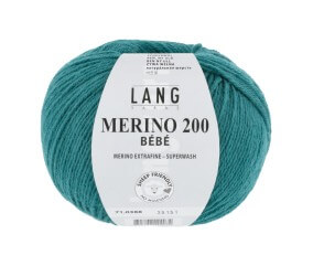 Pelote de laine à tricoter pour layette MERINO 200 BEBE - Lang Yarns