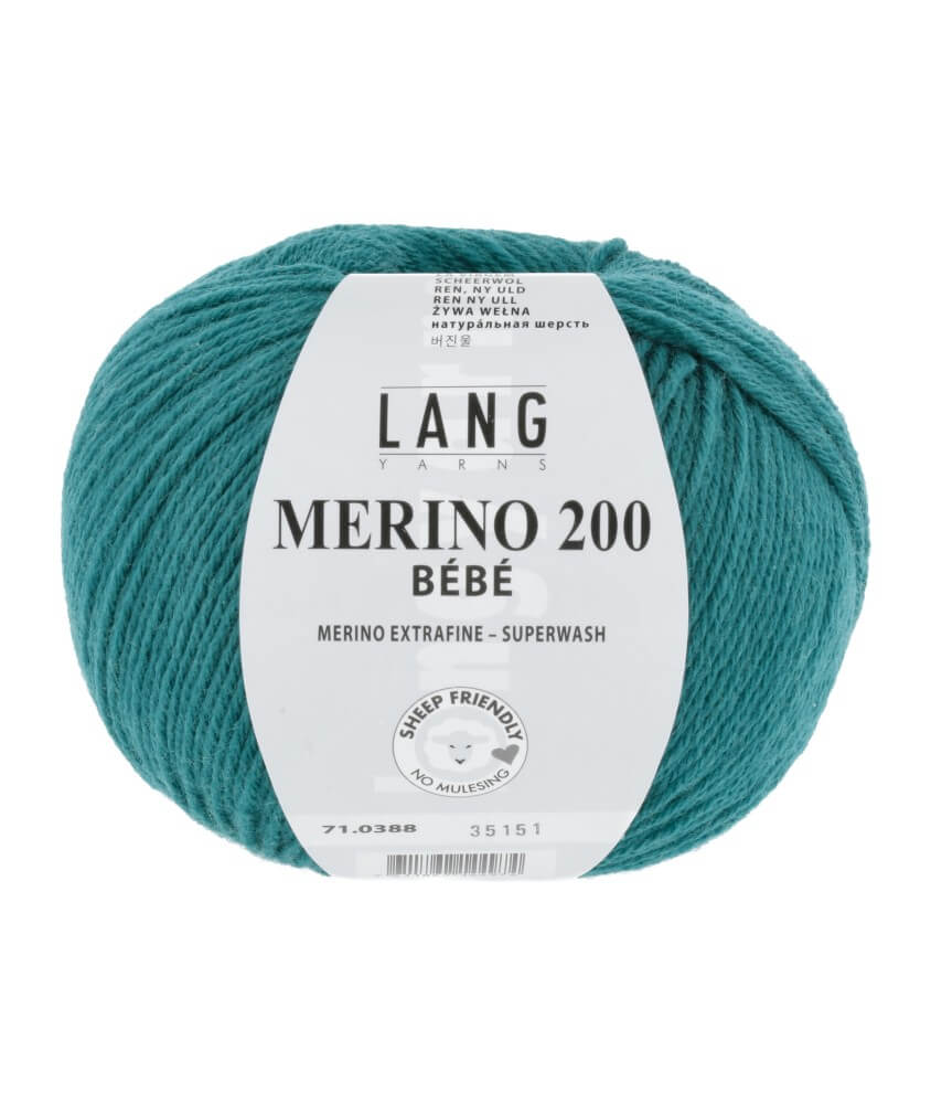 Pelote de laine à tricoter pour layette MERINO 200 BEBE - Lang Yarns
