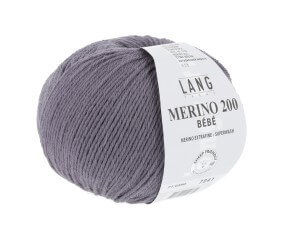 Pelote de laine à tricoter pour layette MERINO 200 BEBE - Lang Yarns
