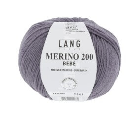 Pelote de laine à tricoter pour layette MERINO 200 BEBE - Lang Yarns