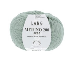 Pelote de laine à tricoter pour layette MERINO 200 BEBE - Lang Yarns