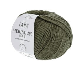 Pelote de laine à tricoter pour layette MERINO 200 BEBE - Lang Yarns