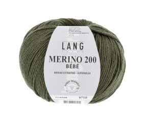 Pelote de laine à tricoter pour layette MERINO 200 BEBE - Lang Yarns