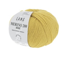 Pelote de laine à tricoter pour layette MERINO 200 BEBE - Lang Yarns