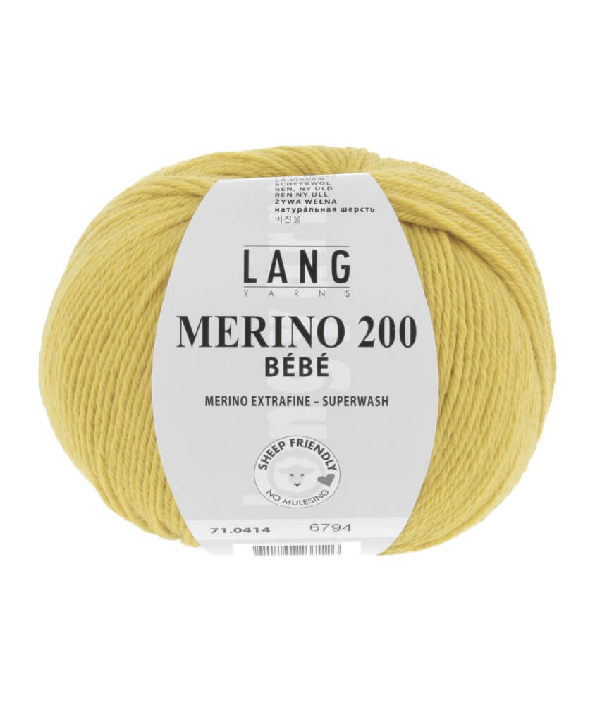 Pelote de laine à tricoter pour layette MERINO 200 BEBE - Lang Yarns