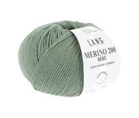 Pelote de laine à tricoter pour layette MERINO 200 BEBE - Lang Yarns