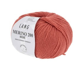 Pelote de laine à tricoter pour layette MERINO 200 BEBE - Lang Yarns