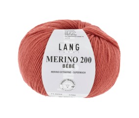 Pelote de laine à tricoter pour layette MERINO 200 BEBE - Lang Yarns