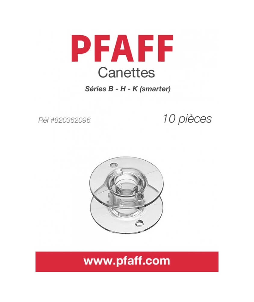 Lot de 10 canettes pour série B - H - K et SMARTER - Pfaff