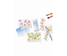 Kit cartes à broder - Nature- DMC