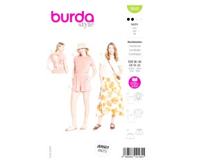 Patron Burda Style 5645 – T-shirt & Short Femme | Tailles 36-48