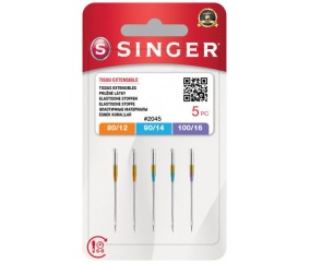 Aiguilles SINGER 2045 Stretch/Jersey assortiment 80-90-100 x5