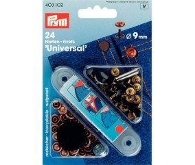 Boite de 24 rivets 9 mm avec outil - Prym