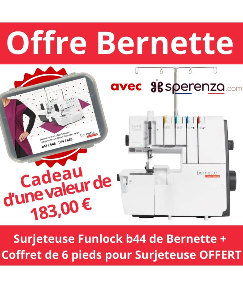 Surjeteuse Funlock B44 - Garantie 5 ans - Bernette promo cadeau offert solde promotion sperenza
