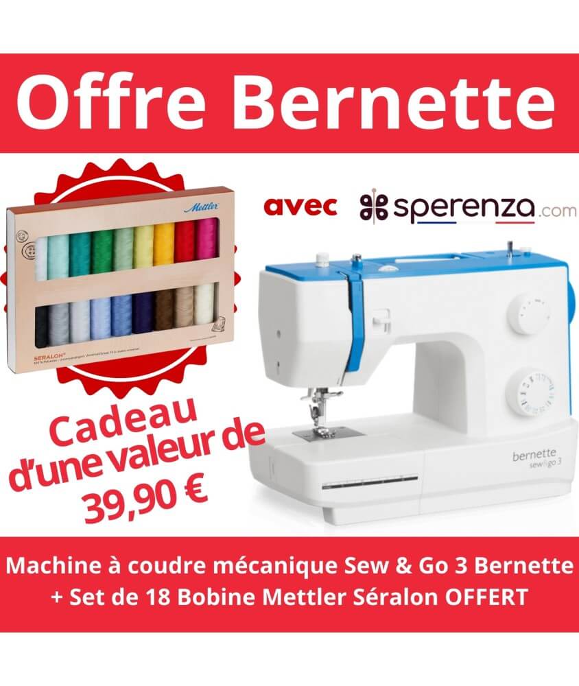 Machine à coudre mécanique Sew & Go 3 - Bernette - Garantie 5 ans par sperenza cadeau offre promotion pas cher solde déstockage