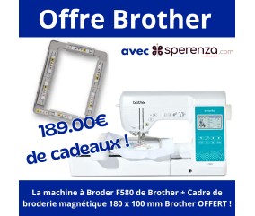 Machine à coudre et à broder Innov-is F580 - Brother CADRE cadeau sperenza promo offre spéciale