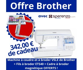 Machine à coudre et à broder Innov-is V5LE Brother bobine fils cadre machétique cadeau sperenza solde promotion