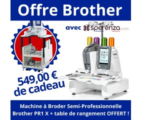 Machine à Broder Semi-Professionnelle Brother PR1 X table de rangement offert promo solde sperenza affaire