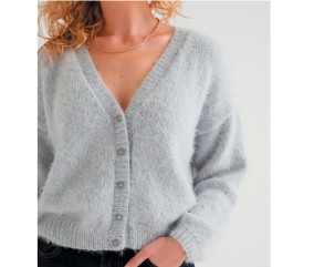 E-MODELE FEMME - LE GILET GLADYS GIVRE - PHILDAR