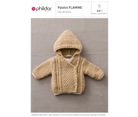 E-MODELE BEBE - PALETOT FLAMINE - PHILDAR