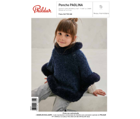 E-MODELE ENFANT - PONCHO PAOLINA - PHILDAR