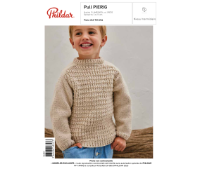 E-Modèle Pull PIERIG à tricoter - Enfant