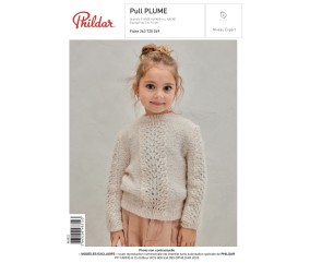 E-Modèle Pull PLUME à tricoter - Enfant