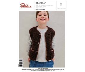 E-Modèle Gilet POLLY Version B à tricoter - Enfant