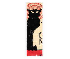 Kit Marque-page Point de Croix DMC Le Chat Noir (Steinlen)