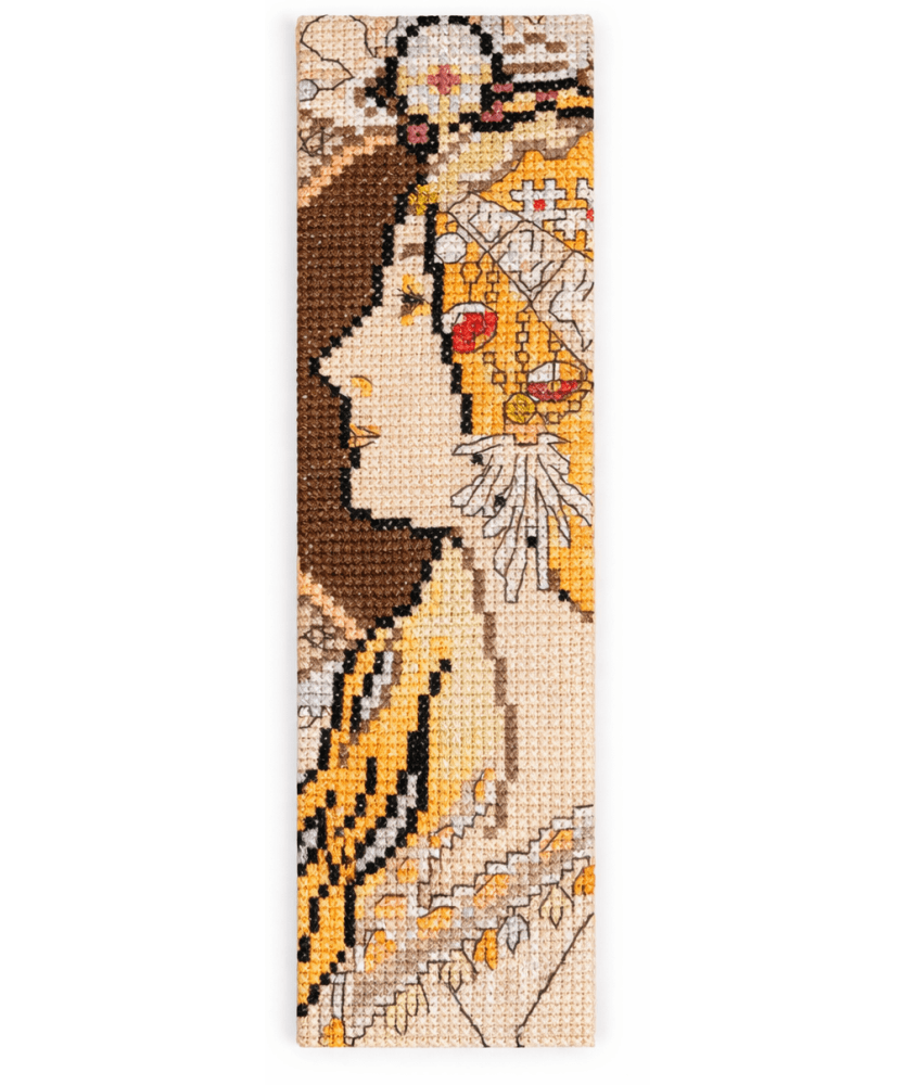 Kit Marque-page Point de Croix DMC Le Zodiaque (Mucha)