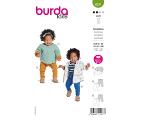 Patron Burda Bébé n°9231 : Ensemble coordonné 3 pièces — Veste, Chemise, Pantalon